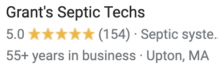 Google Reviews for Grant's Septic Techs - 5:3:21